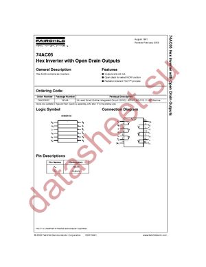 74AC05SCX datasheet  